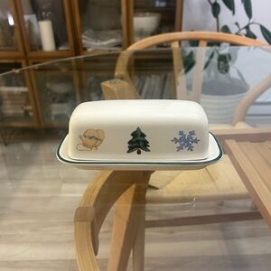Vintage Pfaltzgraff Butter Dish Holiday Motifs